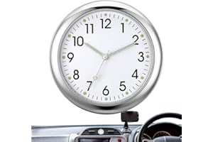 Fukamou Car Clocks For Dash | Small Analog Clock - Quartz Automotive Replacement Clocks, Stick Clock For Car Dashboard, Sticky For Vehicle Automotive
