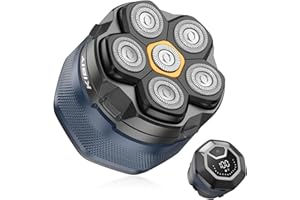 Head Shavers for Men, Kibiy Improved 7D Magnetic Bald Head Shaver, IPX7 Waterproof Cordless Head Shavers for Bald Men LED Display Mens Electric Shavers Wet Dry Rotary Shaver