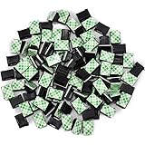 Dokpav 100 st självhäftande kabelklämmor, trådklämmor, trådkabelhållare för kabelhantering, trådhållare för kabelfallskydd, U