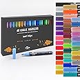 STATIONERY ISLAND Chalk Pens for blackboard, Liquid Chalk Markers for Chalkboard and Glass, Wipeable Chalk pens for Window Drawing,40 Colours