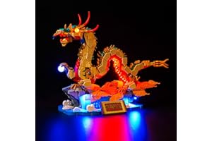 BRICKBLING Zestaw świateł LED do Lego 80112 Auspicious Dragon, oświetlenie dekoracyjne dla kreatywnych zabawek Lego