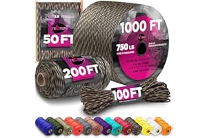 ‎TECEUM TECEUM Paracord 750lb Uabite (Uabite) – 15 m– 4 mm – Nylon – Robuste Taktische Fallschirmschnur nach MIL-SPEC – Survival-Seil für Notfälle – EDC, Camping, Wander Ausrüstun (50 ft) 320a