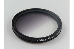 vhbw Universal Colour Graduated Filter Compatible with Camera Lenses with 55 mm Filter Thread - Gradation Filter, Grey