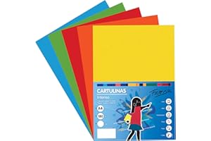 Fabrisa 15507 Pack 250 hojas cartulina color surtido intenso A4 180g