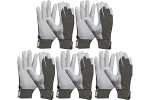 vasalat Gebol Uni Fit Comfort Gants de travail Taille 8 (M) | 5 paires Gris/blanc