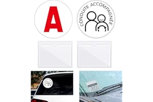 Jeune Conducteur Aimanté,Disque A Magnétique Aimanté,A Magnétique Jeune Conducteur,Disques Conduite Accompagnée Magnétique Aimanté,Conduite Supervisée Magnetique,2 Disques+2 Parking Ticket Clip Auto