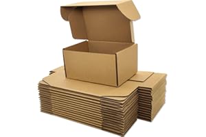 Cenoid Scatole di Cartone per Spedizioni Piccole Regalo, 15 x 10 x 7,5 cm Scatola Marrone imballaggio (25 pezzi)