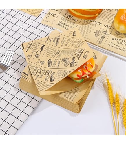 120 Blätter Deli Papier 30x20cm - Lebensmittelverpackungspapier öl- Und Wasserfest