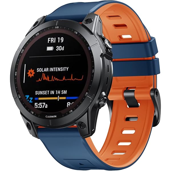 Armband compatibel met Garmin Fenix 8 47 mm/7/6/6 Pro/5/5 Plus, 22 mm elastische nylon sportarmband voor Forerunner 935/945/Instinct 2/Approach S60/S62, Blauw, Garmin 22mm, Casual
