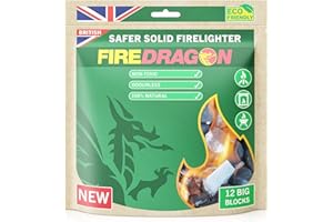 Fire Dragon Solid (12 X 27g Tablets) Fire Lighter Outdoor, Claire