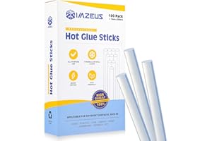 IMZEUS 100tlg Klebesticks 7 x 200 mm Heißklebesticks für Heißklebepistolen, Transparente Heißklebestifte Heimwerken Reparieren Dekorieren