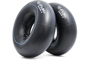 PaoWin 2PCS chambres à air de rechange 11x4,00/4,50/6,00-5 avec tige de valve coudée TR87 compatible avec brouettes, tondeuses, diables et plus encore 11x4,00-5 11x4,50-5 11x6,00-5 chambres à air