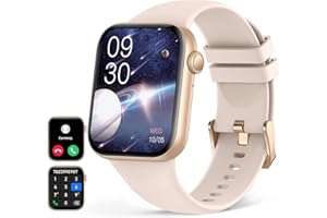 HOETEK Smartwatch Damen mit Telefonfunktion, 1,95 Zoll Bluetooth Anrufe Smartwatch, Fitnessuhr Herren mit Herzfrequenzmessung, Schlafmonitor, IP67 wasserdicht und Aktivitätstracker für iOS Android