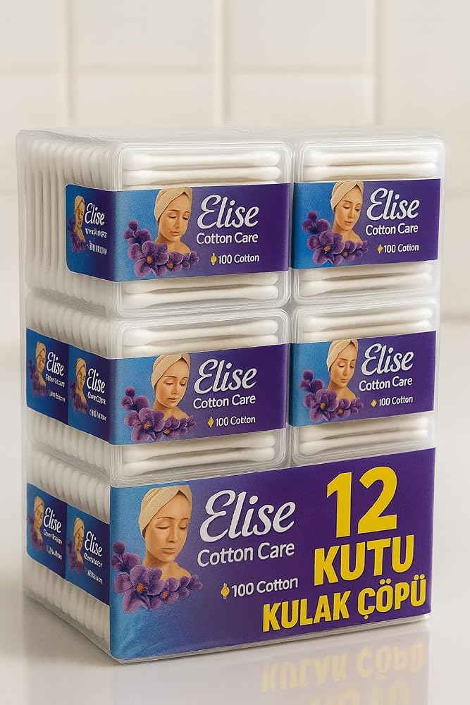 Nistabolje 12 Kutu Kulak Çöpü Pamuklu Kulak Temizleme Çubuğu