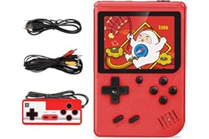 MELIIF Retro Game Console, Handheld Game Console with 500 FC Games, Hd Screen and Rechargeable Battery, Support for Connecting TV and 2 Players