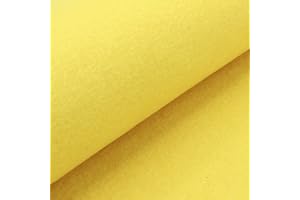 MERCERIA POUR TOI... Tessuto Pannolenci Ritaglio 50 x 60 cm Vari colori Hobby Cucito Creativo Pupazzi Fai da Te Pannello Stoffa Tessuto (222 Giallo)