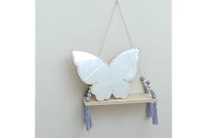 TROYSINC Kreativ Wandspiegel,Acryl Spiegel,Cute Cartoon Stil,Kinderzimmer Dekoration Spiegel,Kinderzimmer Home Decor (Schmetterling B)