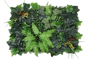 courti Artificial Hedges Panels Garden Privacy Screening, Premium Artificial Privacy & Protective Screens - Faux Plant Wall Backdrop for Home Garden Backyard Wedding Decoration, 60×40cm (B)
