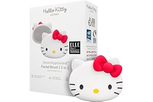 GESKE x Hello Kitty | Spazzola per il viso SmartAppGuided™ | 3 in 1 | Spazzola per la pulizia del viso | Spazzola per la pulizia | Spazzola per il viso in silicone | Pulizia e cura della pelle