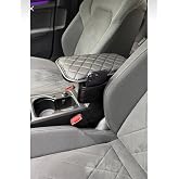 Renault Clio 5 Hatchback ile Uyumlu Kapitoneli Ara&ccedil; Kol&ccedil;ak Koruyucu Kol Dayama Minderi Siyah