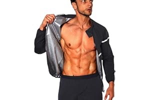 NINGMI Vêtements Sauna Sudation Homme Vetement de Sudation Survêtement Manches Longues Sweat Suits Gym