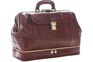 DD FIRENZE D&D - Borsa medico in vera pelle con vano portastrumenti - Made in Italy