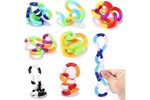 OUZHOU Tangle Fidget Toy, 8PCS Twisted Toy Toys, Focus Concentration Provide Relief With Stress Anxiety, Feeling Winding Toys Brain for Kids and Adults Finger Gift,(24YHQ-4416209-00124)