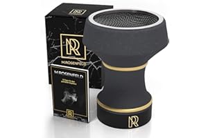 M. ROSENFELD Shisha Premium Steinkopf – Elegante testa per narghilè, colore nero, lavorata a mano, testa per narghilè smaltata per una conservazione ottimale