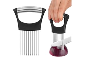 JIEYAO Uchwyt do cebuli, stal nierdzewna, do krojenia cebuli, siekacza do cebuli, krajalnica do cytryn, krajarka do warzyw, krojenia warzyw, mięsa, ziemniaków, marchewek