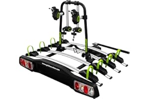 GO BIKER Porte-Vélo sur Attelage - Modèles 2 à 4 Vélos - Gamme Complète Boule de Remorque - Supporte 15 et 30 kg/Rail - Châssis Acier/Aluminium - Tous Types de Vélos - Antivol - E-Bike (Pro Z4)