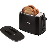JATA TT631 Toaster with two extra wide slots, with electronic toasting selector, 6 positions, cold touch body, protective lid