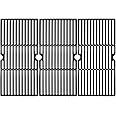Hongso 19 1/16 Inch Porcelain Coated Cast Iron Cooking Grate Grid Grill for Brinkmann 810-1750-S, 810-1751-S, 810-3551-0 Gas Grill Models, BBQ Grill Grates, Set of 3 (PCB006)