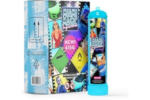 Miami Magic Sahne-Ladegeräte – Pure N2O Schlagsahn-Zylinder – 0,95 Liter Stickstoffoxid-Ladegeräte (580 g), kompatibel mit den meisten Sahneleitern – Einzelzylinder