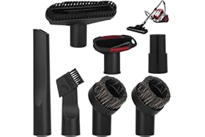 VONSERA Embout Aspirateur Universel 32mm-35mm - Brosse pour Meubles, Suceur Voiture, Nettoyage Poils d'Animaux et Interieur Auto,Lot de 7 Ensemble Accessoires D'aspirateur, Brosses D'aspirateur Multi-usages