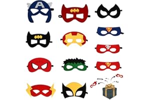 Mizijia Máscaras de Fiesta Máscaras de Fieltro Máscaras para Niños de Cosplay con Cuerda Elástica Halloween