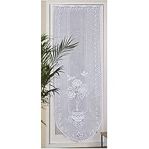 Rideau De Porte Ou Décor De Fenêtre En Jacquard De Qualité Supérieure - Certifié Selon La Norme Öko-Tex - Déballez, Accrochez, C'est Prêt - Type 100, Tissu, Reinweiß, HxB 165x60 Cm