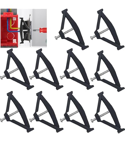 Kit Riparazione Scatole Elettriche A Parete – 10 Pezzi In Nylon, Con Clip A Pressione, Rinforzo A Losanga, Per Appartamenti E Scuole