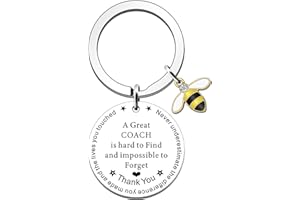 SDOFY Thank You Coach Gifts Rugby Fußball Coach Gifts for Men A Great Coach is Hard to Find and Impossible to Forget Keyring, silber, Einheitsgröße