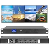 ICUIXIAN HDMI Matrix 8x8 4K@30Hz with Web GUI, 8x8 Rackmount HDMI Matrix, Controls via RS-232, IR and LAN Port, EDID, HDCP, D