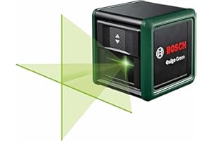 Bosch Home and Garden Bosch Kreuzlinienlaser Quigo Green mit Universalklemme MM 2 (grüner Laser für bessere Sichtbarkeit, Gehäuse aus recyceltem Kunststoff, im E-Commerce Karton)