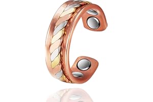 Wollet Jewelry - 3-farbiger magnetischer Kupferring für Arthritis für Herren