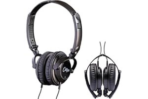 Carry-on FH50 Cuffie Pieghevoli Semi-Chiuse On-Ear con Cavo da 2 m e Spinotto Jack Stereo da 3,5 mm con Adattatore da 6,33 mm e Archetto Regolabile