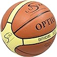Lusum Optio Basketball Ball PU Leather Indoor Outdoor Basketball Size 5, 6 and 7. Durable Basket Ball for all Conditions. Suitable for all Ages and Abilities. Comes with Optional Pump Set