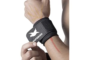 SUPRBIRD Handgelenk Bandagen, Handgelenkstütze, Handgelenkband, Handbandage Rechts und Links, Handgelenkbandage Fitness mit Klettverschluss, Atmungsaktivem Handgelenk Karpaltunnelsyndrom Verstauchung