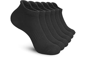 DIYANOO 3 Pairs Mens Socks,Anti-Blister Cushioned Breathable Running Cotton Socks, Athletic Ankle Sports Socks