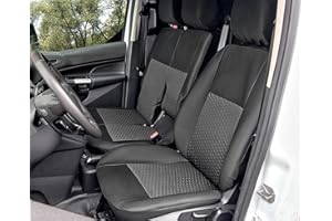 KEGEL-BLAZUSIAK Sitzbezüge Tailor Made passgenau geeignet für Ford Transit Connect II ab 2014 ideale anppasung schwarz maßgefertigt polstermaterial