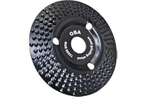 OBA wood grinding disc for angle grinder 125 mm x 22.2 mm, wood shaping wheel (cone wheel - large tooth)