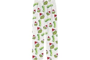 HGWOPGASD Weihnachtspyjama-Hosen in übergröße Für Damen Schlafhose Damen Pyjama Hose Flanell Pyjama Damen Kuschelhose Damen Flauschig Winter Pyjama Damen Damen-Winter-Schlafanzüge Aus Flanell