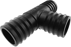 B2C Pond Hose Connectors: T-Bend, Straight, Tap, Valve, Tee, Elbow, Flow Control, Adjustable, Leak-Proof Fittings for Water Pumps, Filters, and Irrigation Systems (T Connector 40mm - 1.6")
