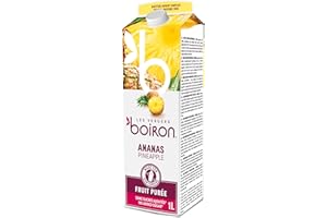 LES VERGERS BOIRON Boiron Purea di frutta di ananas, 1 kg, perfetta per cocktail, frullati e dessert.